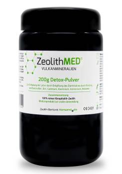 ZeolithMED Detox-Pulver 200g im Violettglas, zur inneren Anwendung