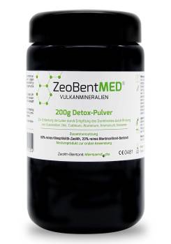 ZeoBentMED Detox-Pulver 200g im Violettglas, zur inneren Anwendung